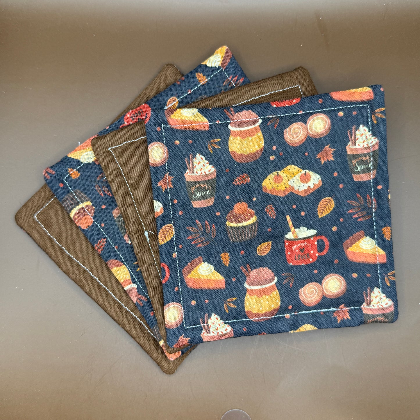 Pumpkin Spice Goodies Cotton Coaster Set