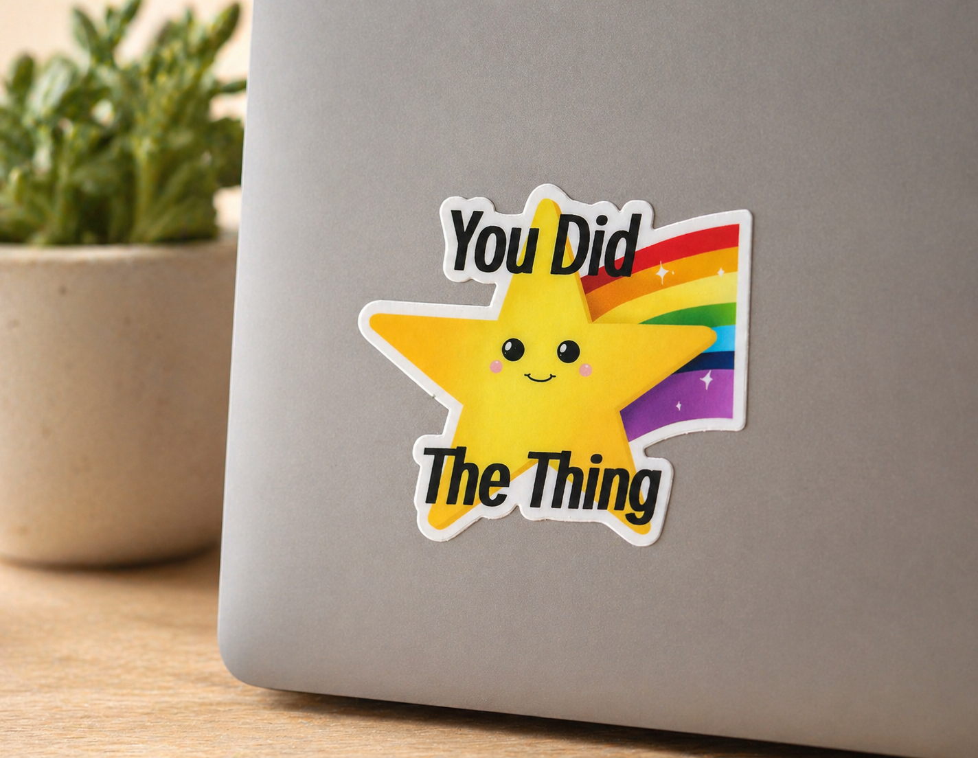 Rainbow Star Sticker | Motivational Waterproof Vinyl Sticker