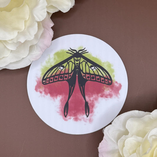 Luna Moth Vinyl Sticker
