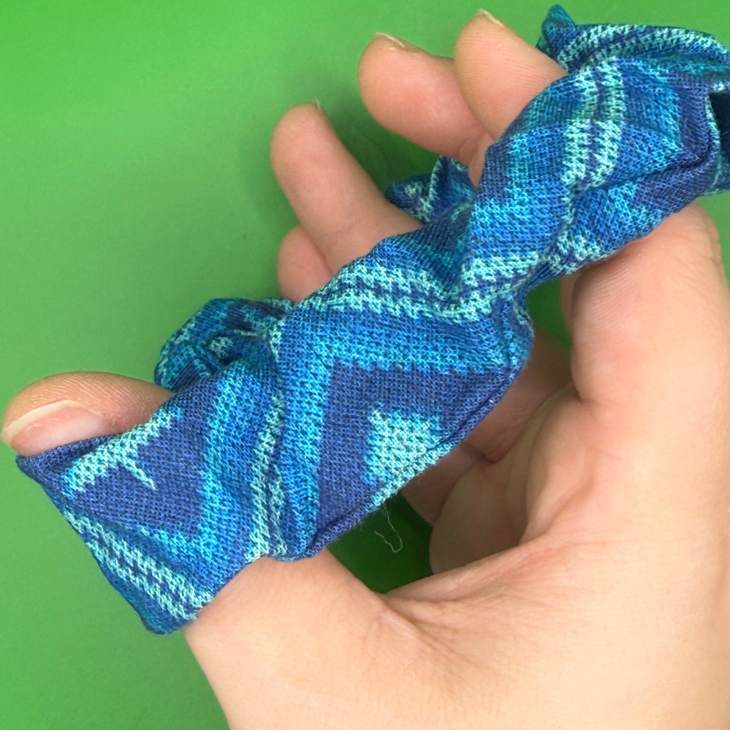 Winter Blue Christmas Scrunchie