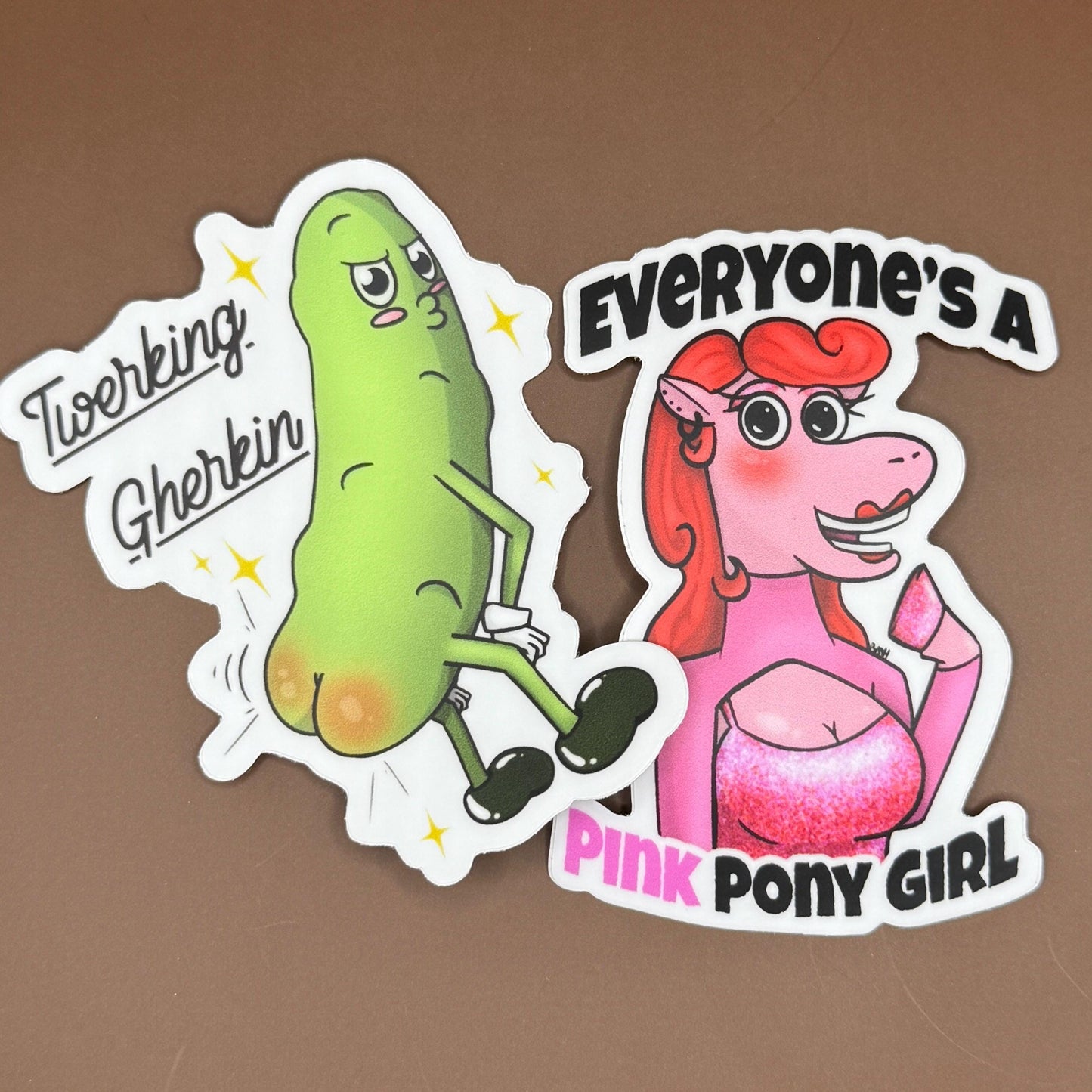 Pink Pony Girl Sticker | Cute Aesthetic Waterproof Vinyl Sticker | Fun Horse Lover Decal
