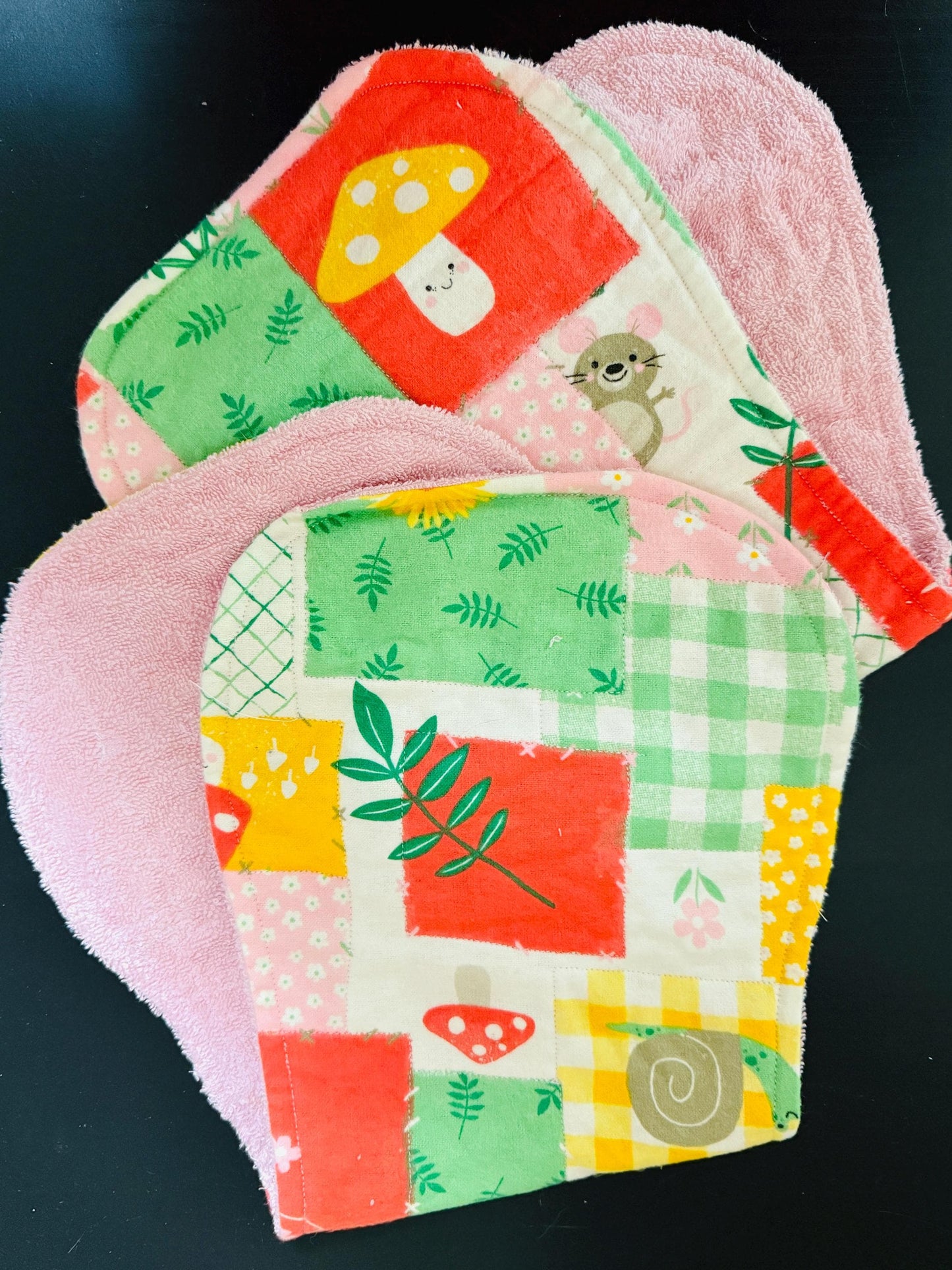 Handmade Baby Girl Burp Cloths