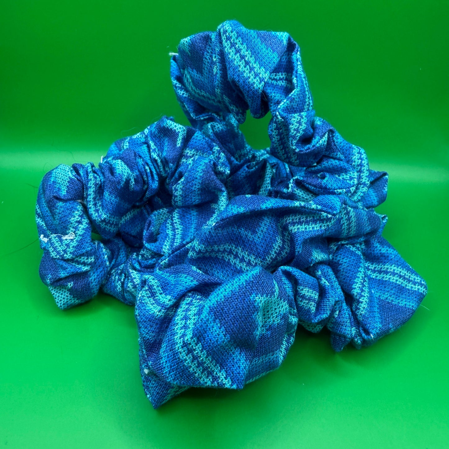 Winter Blue Christmas Scrunchie