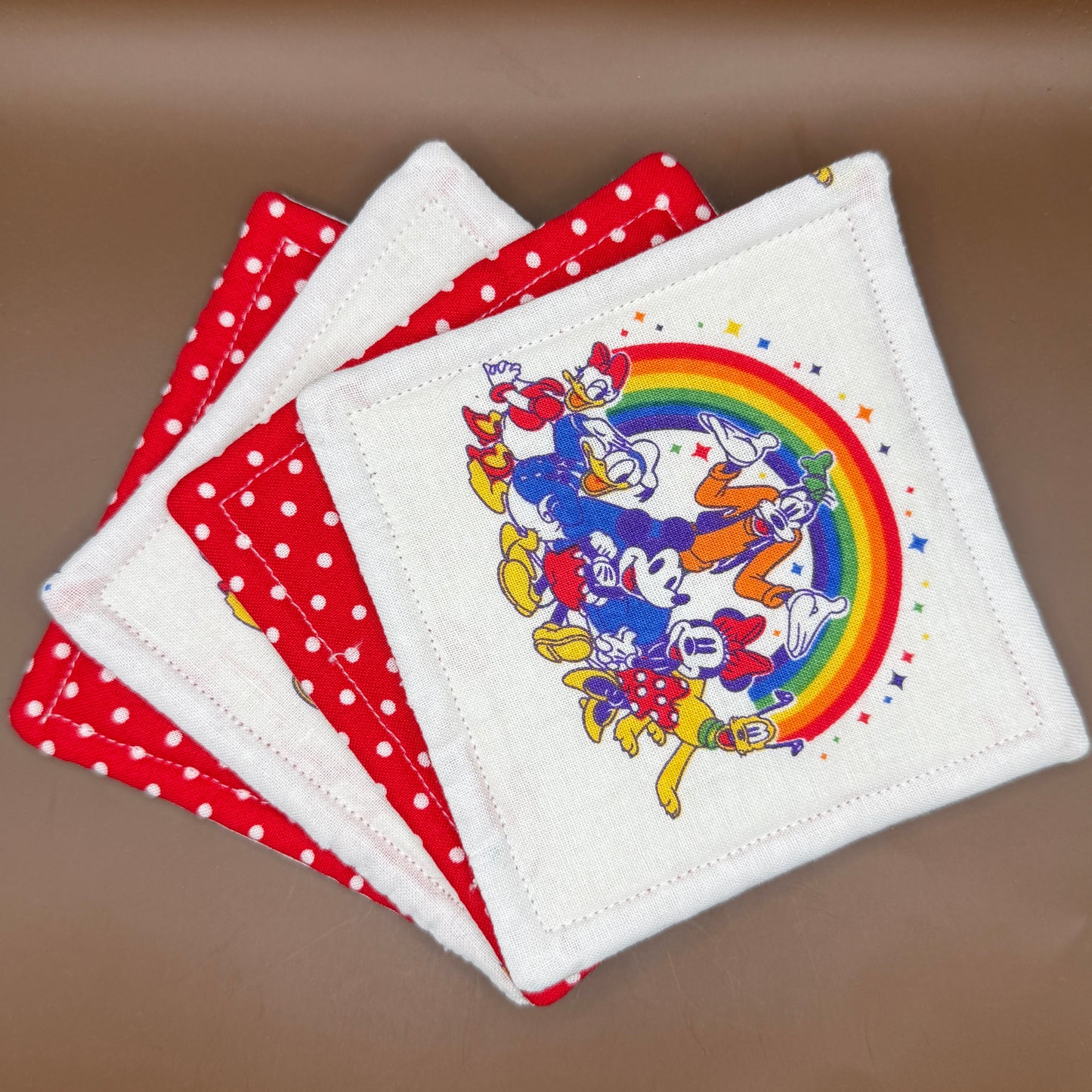 Handmade Disney Rainbow Pride Coaster Set