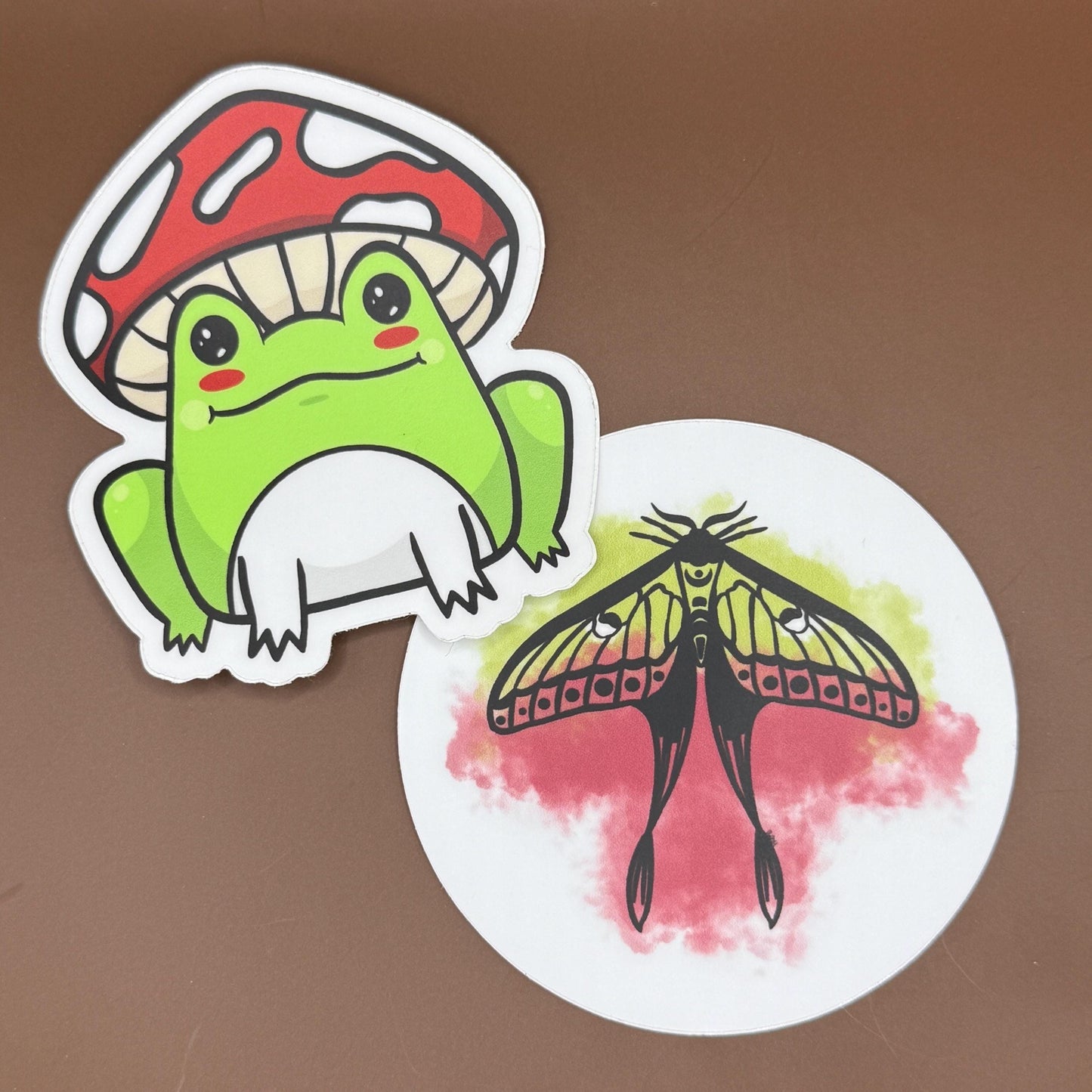 Luna Moth Sticker | Witchy Waterproof Vinyl Sticker | Minimalist Nature & Spiritual Decal