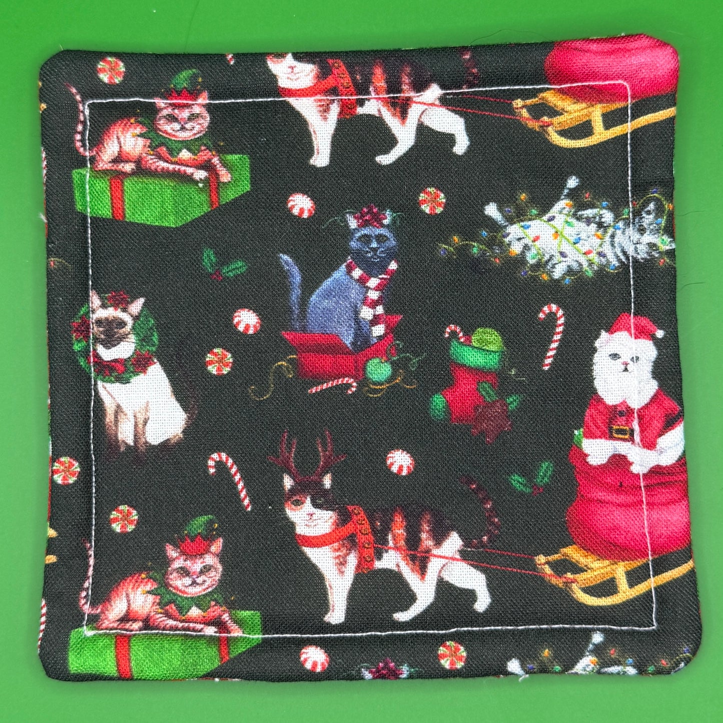 Christmas Cats Coaster Set