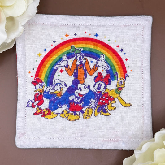 Handmade Disney Rainbow Pride Coaster Set
