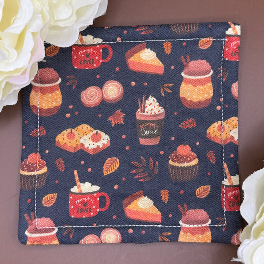 Pumpkin Spice Goodies Cotton Coaster Set
