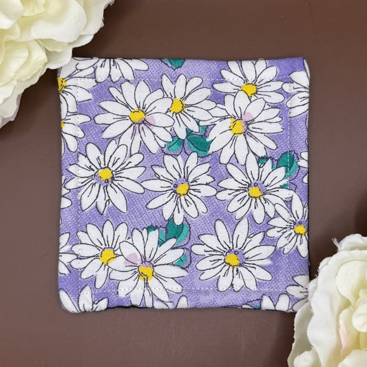 Reversible Floral & Polka Dot Cotton Coaster Set