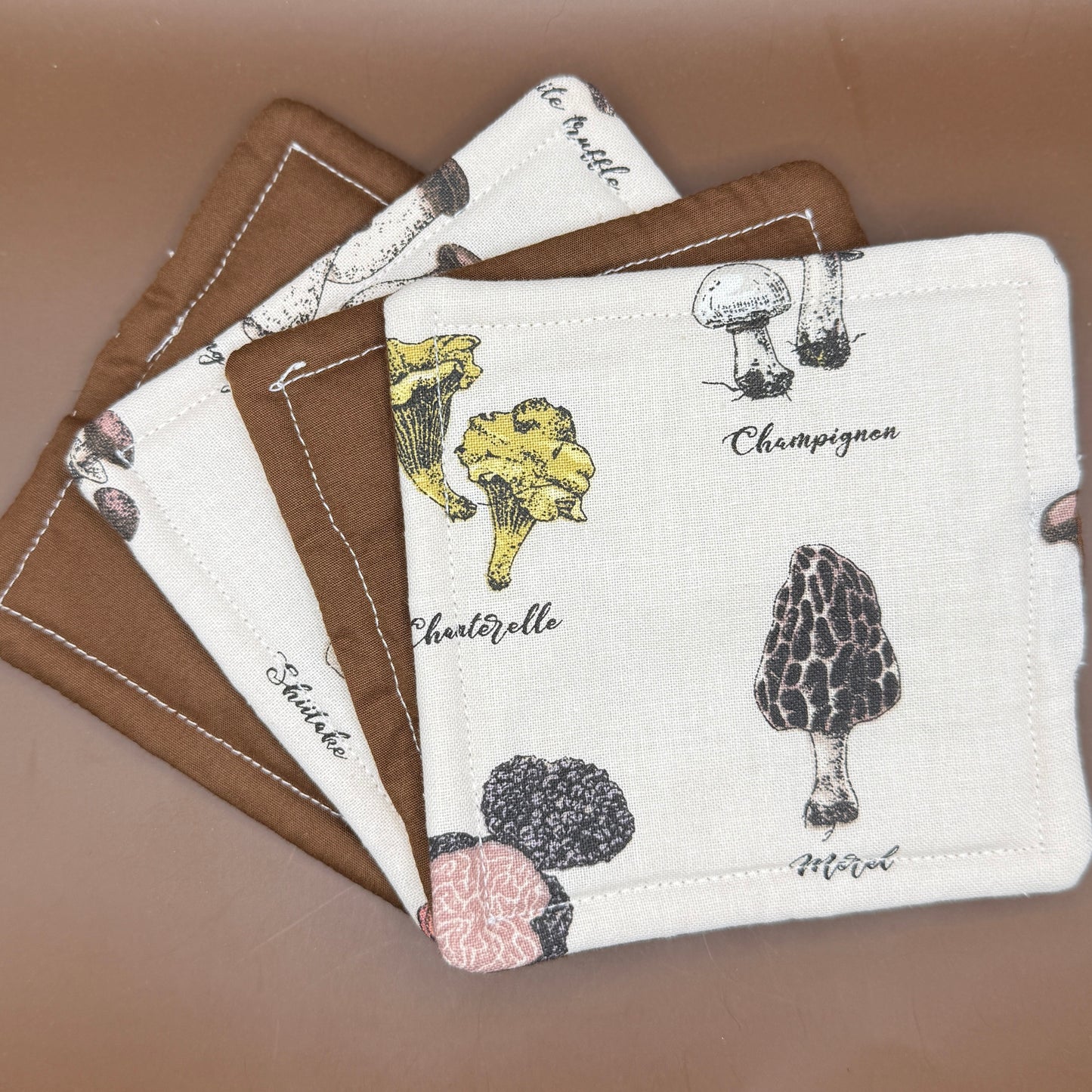 Handmade Mushroom Coaster Set