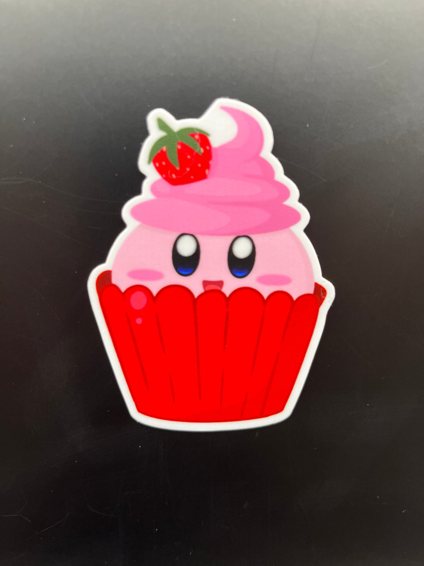 Kirby Cupcake Sticker