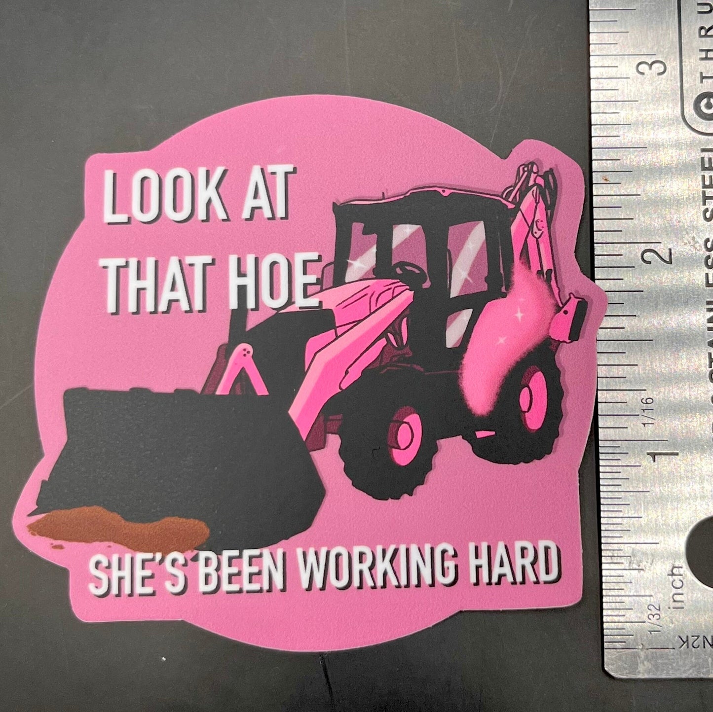 Backhoe Sticker | Heavy Equipment Waterproof Vinyl Sticker | Construction Worker Decal
