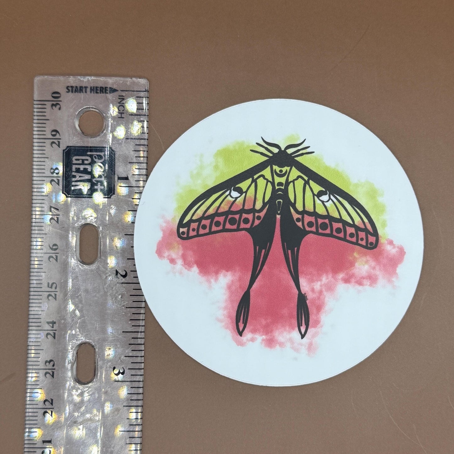 Luna Moth Sticker | Witchy Waterproof Vinyl Sticker | Minimalist Nature & Spiritual Decal